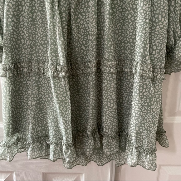 Leopard Print Backless Ruffle Dress - Picture 13 of 13